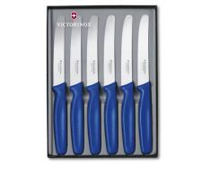 Victorinox 5.1132.6 Set regalo coltelli da tavola arrotondati, colore: Blu