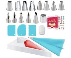 Goethe Sac à poche con beccucci, accessori da forno per torte, accessori per la cottura di Natale, riutilizzabili, sacchetti da pasticcere in silicone per una decorazione perfetta