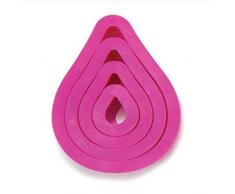 Decora Set Tagliapasta Goccia, Plastica, Fucsia, 1.5/3.5/5.5/12 x 2.2 cm, 4 Pezzi