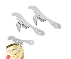 Apriscatole, Apriscatole Manuale, Apribarattoli, Apriscatole a Mano, Can Opener, Acciaio Inossidabile Apriscatole, Argento, 9,7 Cm X 3 Cm