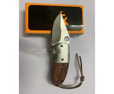 Coltello Pieghevole Serramanico Nero con ** eBook GRATUITO ** | Coltello da Tasca di Sopravvivenza | Coltello a Scatto per Tempo Libero, Lavoro Escursione Campeggio, pesce e caccia