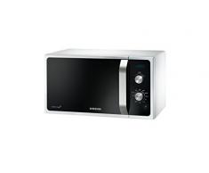 Samsung MG23F301ECW Forno a Microonde, 800 W, Grill 1100 W, Rapido Defrost, 23 Litri, Bianco