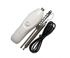 Milageto Sbucciaverdure Elettrico Portatile con 2 Teste di Taglio Strumento Bianco per Intaglio