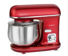 Bomann KM 6010 impastatrice pasticceria capacità di 5 litri, velocità regolabile Elettronica 1100 W, rossa