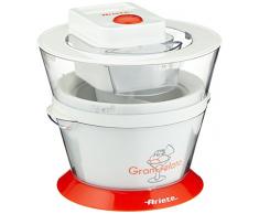 Ariete 638 Gran Gelato Gelatiera Compatta per Gelato Artigianale, Completamente Smontabile, Facile da Pulire, Cestello 1L, Bianco/Arancio