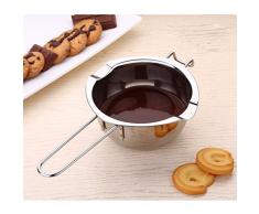 MERIGLARE Casseruola di Burro Al Cioccolato in Acciaio Inox Bagnomaria con Manico
