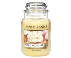 Yankee Candle Candela Profumata, Grande Durata: Fino a 150 ore, Giallo (Cupcake alla Vaniglia), Candele in Giara Grande