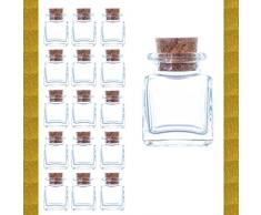 Barattolo in vetro conservare 50 ml. Barattolo conserve, barattoli piccoli sughero, barattoli miele, mini bottiglie, vasetti in vetro, marmellata, barattoli crema Flaconi decorativi (72 unità)