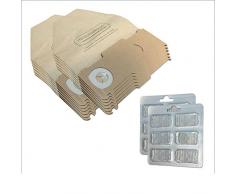 Set da 12 Sacchetti e 12 Profumini per Aspirapolvere Vorwerk Folletto Kobold Vk 130, 131 Sc, Vk130, Vk131
