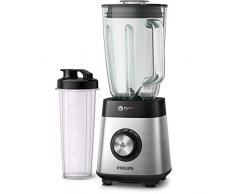 Philips Frullatore per Frullati e Smoothie - 1000W, Caraffa in Vetro da 2L, App di Ricette, Velocità Variabile, ProBlend Crush (HR3573/90)