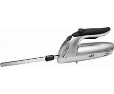 Coltello elettrico con lame doppie dentate in acciaio inox, adatto alla lavastoviglie (potente motore da 180 Watt + funzionamento silenzioso e a basse vibrazioni)