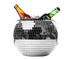 Umifica Secchiello per Il Ghiaccio con Sfera da Discoteca | Secchi per Champagne Riflettenti di Grande capacità - Secchiello per Il Ghiaccio da Discoteca Famiglia Ristorante Cucina Bar Roba Accessori