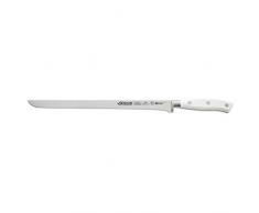 Arcos Serie Riviera Blanc - Coltello Prosciutto - Acciaio Inossidabile Forgiato Nitrum 300 mm - Manico Polioxymetilene (Pom) Colore Bianco