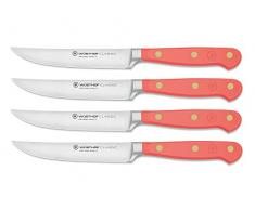 WÜSTHOF Classic Set di 4 coltelli da bistecca 12 cm, Coral Peach (arancione)
