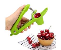 Snocciolatore di ciliegie, strumento per snocciolare le ciliegie, snocciolatore di ciliegie o semi, facile da usare, robusto per preparare piatti a base di ciliegie fresche (verde)