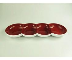TUPPERWARE G04 Antipastiera Allegra bianco rosso 9768