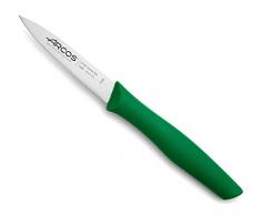 Arcos Serie Nova, Spelucchino Coltello per sbucciare, Lama Acciaio Inossidabile NITRUM 85 mm, Manico Polipropilene, Colore Verde