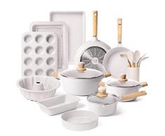 ilimiti Induzione Set di pentole con Coperchi Granito Antiaderente Rivestito Set pentole e tegame Senza PFOA Set da forno Con Zuppa Pentola Casseruola Utensili da Cucina