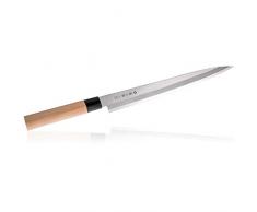 Tojiro - Coltello tradizionale giapponese, per sushi / sashimi, professionale, in acciaio molibdeno vanadio, lama ultra affilata, manico in legno Yanagiba 30 cm