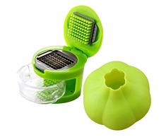 Condello Casa Spremiaglio Pressa Schiaccia Aglio Crusher Squeezer Zenzero Grattugia Frantoio Spremiagrumi Affettatrice Taglierina Trituratore,Garlic Ginger Press Cutter Chopper Silicone Pelapatate
