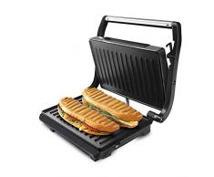 Taurus Grill & Toast, mini tostapane, 700 W, piastra antiaderente, 23 x 14,5 cm, nera