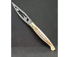 artigiano roberto monni Coltello da Caccia SARDO PATTADA Tascabile Manico in Corno Collezione Sardegna