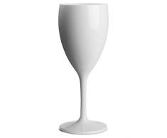 6 Bicchieri da vino indistruttibili 31,2 CL, Policarbonato Bianco
