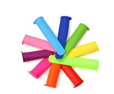 ECHG Ghiaccioli Stampo, Set di 10 Formine per Ghiaccioli, Stampi Ghiaccio in Silicone Stampo per Ghiaccioli - Set di Stampi Ghiaccio in Silicone (10 Colore)