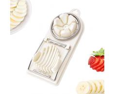 Affetta Uova, 2 in 1, Anche per Fragole, Pomodori, Banane e Altro, Bianco