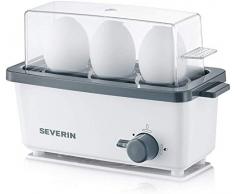 Severin EK 3161 Cuociuova Start, Tre Posti, Controllo Elettronico, Bianco/Grigio