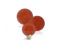 Quid VITA Servizio piatti in gres arancione da 18 pezzi per 6 servizi