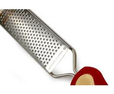 SVANERA Jo Grattugia Lunga Grana e Spezie, Acciaio Inossidabile, Impugnatura Rossa