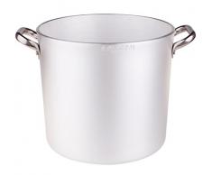 Pentole Agnelli ALMR110332 Pentola Cilindrica Radiante, Alluminio, Argento, 24 L