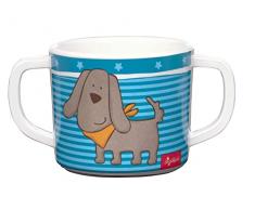 Sigikid 25105 melamina tazza Hug ragazze e ragazzi bambini stoviglie consigliate dalla nascita blu/bianco