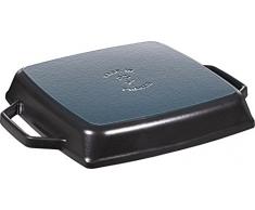Staub 40511-728-0 Grill Pans Bistecchiera Rettangolare con Due Manici, 23 x 23 cm