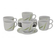 Set di 6 tazzine con piattino 10 cl Aviva 12,1 cm