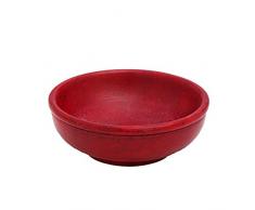 NKlaus Fumatori Ciotola Fumo Rosso Decorazione pentola Fumo Rosso 10 Centimetri di Diametro in Pietra ollare Ciotola incenso bruciatore in Pietra ollare 7524