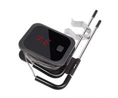 INKBIRD IBT-2X Bluetooth Termometro Digitale Barbecue e Timer, Termometro Cucina con Sonda di Temperatura per Carne Grigliate BBQ Fumatore Forno di Cottura 2 Sensori