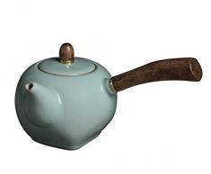 Teiere Giapponese Teiera in Ghisa Teiera In Ceramica 250Ml Con Manico Laterale In Legno Servizio Da Tè E Decorazioni Mobili Teiera Ghisa Teiera Giapponese