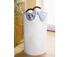 WENKO 3440001100 Portabiancheria Jumbo Stone - borsa contenitore, 69 L, Poliestere, 38 x 72 x 38 cm, Beige