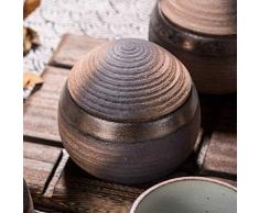 Casseruola Con Coperchio, Casseruola Rotonda Coperta In Gres, Pentola Per Stufato A Vapore In Ceramica Personale, Ciotola Di Noodle Per Zuppa Vintage Per Zuppa Di Nutriz(Size:10x10cm(4x4inch),Color:A)