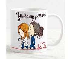 csm Informatica Tazza Mug Personalizzata Grey s Anatomy You Are My Person Vintage Tazza per Amiche Idea Regalo Amicizia Serie TV
