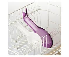 Omada poggiamestolo o appoggia cucchiaio in due pezzi separabili per avere, due appoggi in uno e soddisfare ogni esigenza per una cucina pulita e ordinata,linea Trendy,Giallo e Bianco