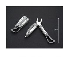 BESTOMZ Pinza multifunzione 13 in 1 Coltello portatile multiuso per portachiavi pieghevole in acciaio inossidabile (Nero)