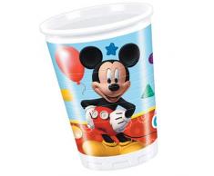 Procos 81509 - Bicchieri Plastica Mickey Mouse Club House (200 ml), 8 Pezzi, Multicolore