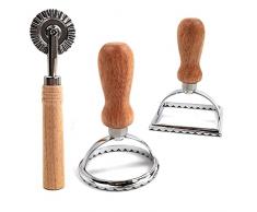 Stampo Ravioli in Acciaio Inox，3 Pcs Taglierini per ravioli Ravioli dumpling maker Ravioli maker con Rotella di taglio，per pasta Attacco cucina ravioli