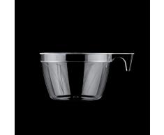 TAZZE CAPPUCCIO TRASPARENTI 25 PEZZI - TAZZINA CAPPUCCINO MONOUSO BAR