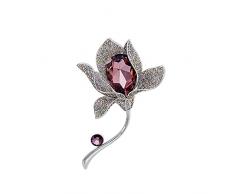HONGYIFEI2021 Spilla moda spilla spilla giglio spilla fantasia imitazione cristallo donna spilla - Breastpin per matrimonio/banchetto/bouquet (blu oceano, rosa classico) brocca (colore : A)
