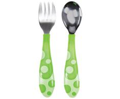 Munchkin 011404 Set Cucchiaio e Forchetta per Bambini, Colori Assortiti