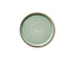 Saturnia Piatto Pizza e sottopiatto modello Circus 33cm toalità verde